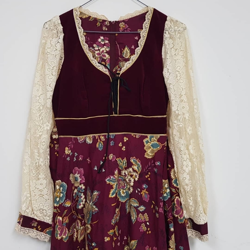 Gunne Sax Rare Vintage Dress Size 9 ( US 4-6) - Picture 3 of 8